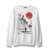 Japanese Man on the Boat Unisex White Sweatshirt - Premium  from W.E.N.S. WIND - Just 10990! Shop now at W.E.N.S. WIND