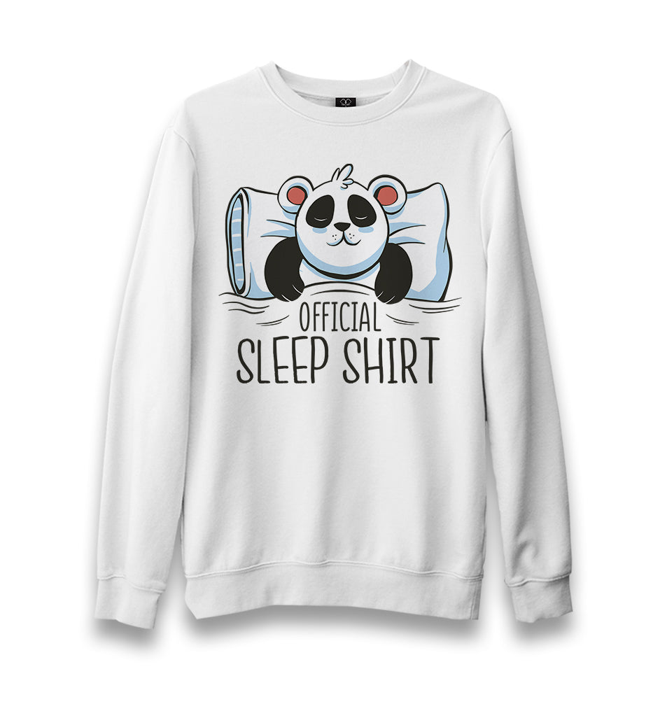 Official Sleep Tshirt Panda Sleeping Unisex White Sweatshirt - Premium  from W.E.N.S. WIND - Just 10990! Shop now at W.E.N.S. WIND