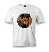 Rottweiler Dog Men's White Tshirt - Premium  from W.E.N.S. WIND - Just 6490! Shop now at W.E.N.S. WIND