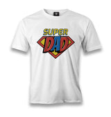 Super Dad Logo Men's White Tshirt - Premium  from W.E.N.S. WIND - Just 6490! Shop now at W.E.N.S. WIND