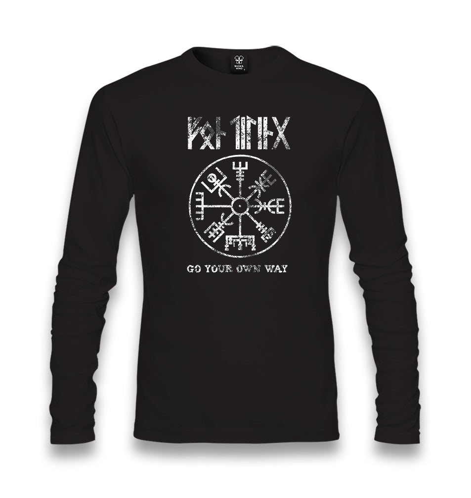 Vikings - North Compass Unisex Black Longsleeve - Premium  from W.E.N.S. WIND - Just 7990! Shop now at W.E.N.S. WIND