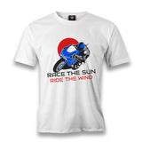 Race the Sun Ride The Wind Men's White Tshirt - Premium  from W.E.N.S. WIND - Just 6490! Shop now at W.E.N.S. WIND