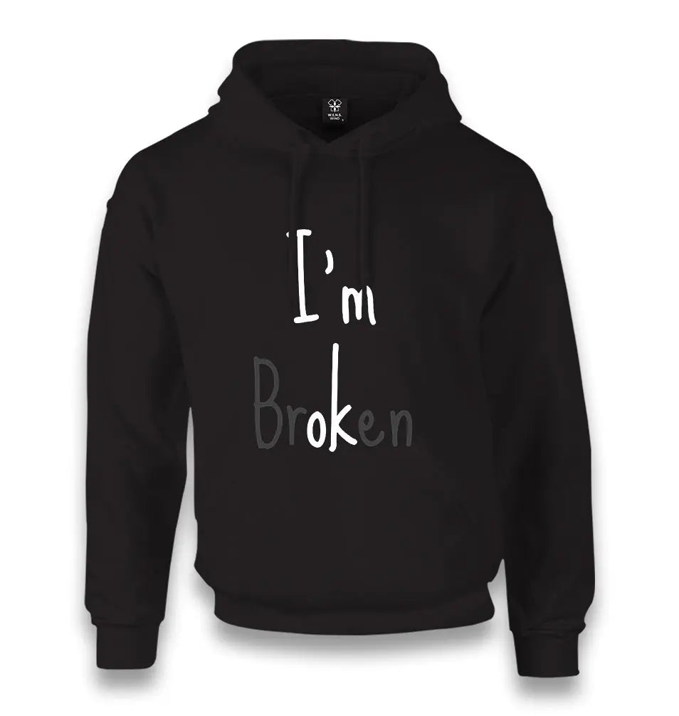 I'm Broken I'm ok Unisex Black Hoodie - Premium  from W.E.N.S. WIND - Just 11990! Shop now at W.E.N.S. WIND