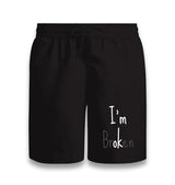 I'm Broken I'm ok Black Shorts - Premium  from W.E.N.S. WIND - Just 7990! Shop now at W.E.N.S. WIND