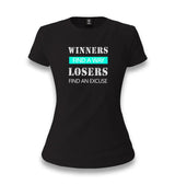 Winners Find A Way Women's Black T-shirt - Premium  from W.E.N.S. WIND - Just 6490! Shop now at W.E.N.S. WIND