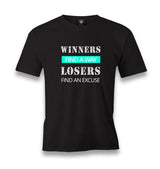 Winners Find A Way Men's Black Tshirt - Premium  from W.E.N.S. WIND - Just 6490! Shop now at W.E.N.S. WIND