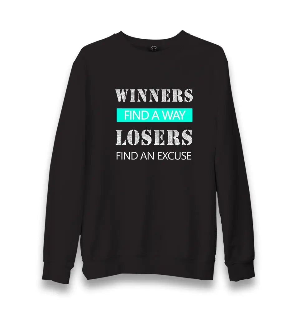 Winners Find A Way Unisex Black Sweatshirt - Premium  from W.E.N.S. WIND - Just 10990! Shop now at W.E.N.S. WIND