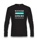 Winners Find A Way Unisex Black Longsleeve - Premium  from W.E.N.S. WIND - Just 7990! Shop now at W.E.N.S. WIND