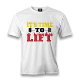 Bodybuilding Time to Lift Men's White Tshirt - Premium  from W.E.N.S. WIND - Just 6490! Shop now at W.E.N.S. WIND