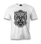 Owl in Tribal Style Men's White Tshirt - Premium  from W.E.N.S. WIND - Just 6490! Shop now at W.E.N.S. WIND