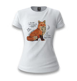 A Fox Sketch with Handwritten Notes White Women T-shirt - Premium  from W.E.N.S. WIND - Just 6490! Shop now at W.E.N.S. WIND