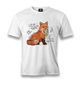 A Fox Sketch with Handwritten Notes Men's White Tshirt - Premium  from W.E.N.S. WIND - Just 6490! Shop now at W.E.N.S. WIND