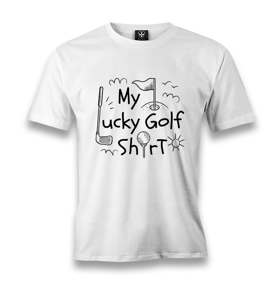 Lucky Golf Tshirt Men's White Tshirt - Premium  from W.E.N.S. WIND - Just 6490! Shop now at W.E.N.S. WIND