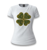 Four Leaf Luck Clover White Women T-shirt - Premium  from W.E.N.S. WIND - Just 6490! Shop now at W.E.N.S. WIND