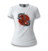 Yin Yang Illustration with Two Dragons White Women T-shirt - Premium  from W.E.N.S. WIND - Just 6490! Shop now at W.E.N.S. WIND