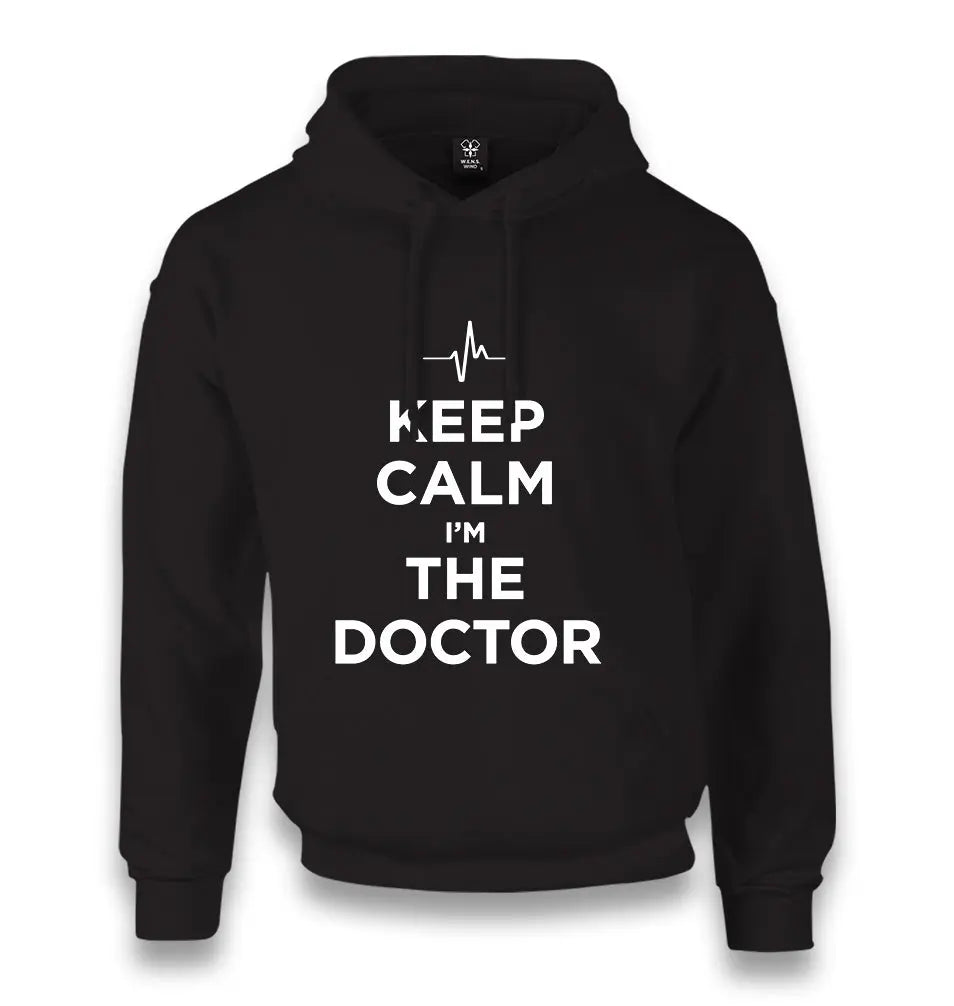 Keep Calm I Am The Doctor Unisex Black Hoodie - Premium  from W.E.N.S. WIND - Just 11990! Shop now at W.E.N.S. WIND