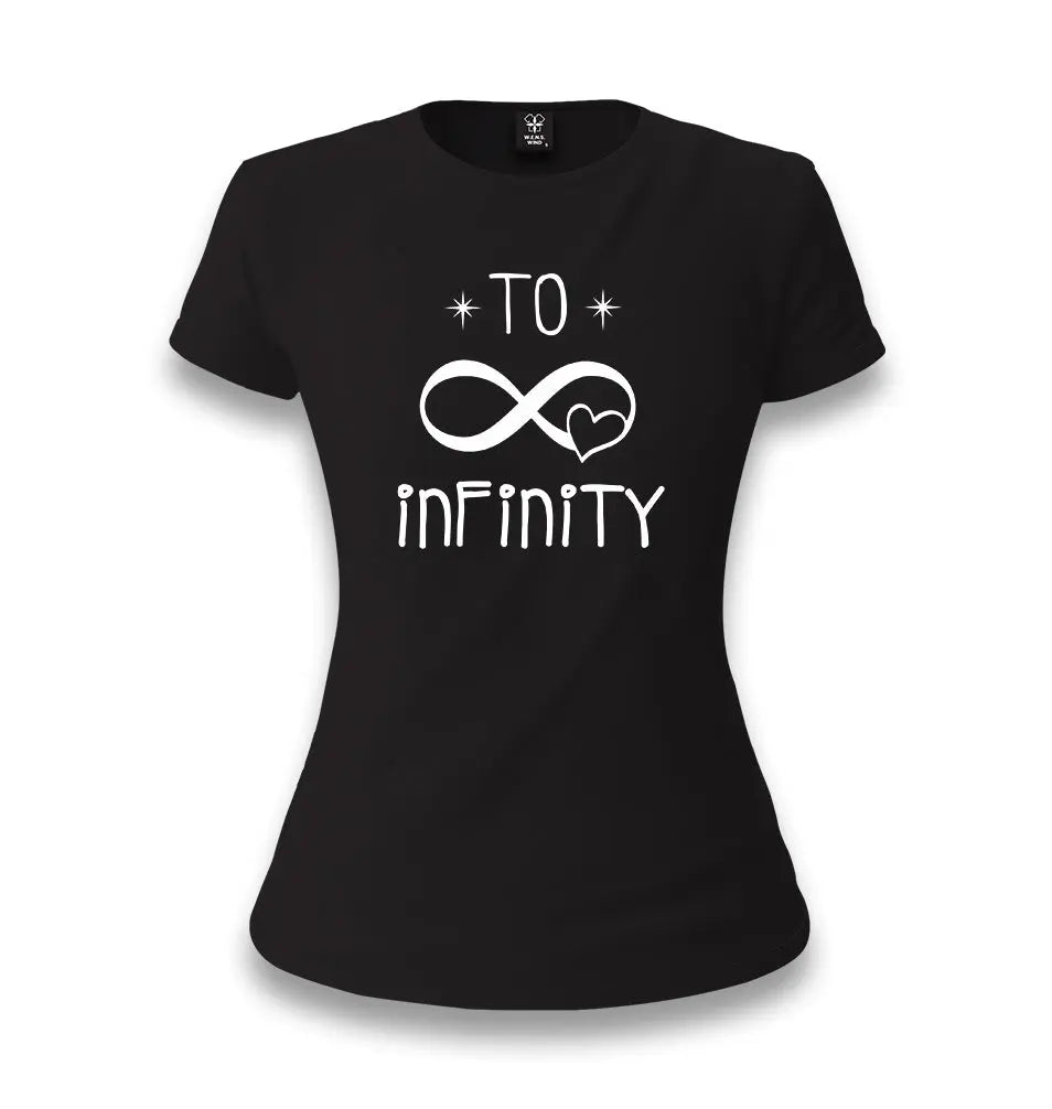 To Infinity Women's Black T-shirt - Premium  from W.E.N.S. WIND - Just 6490! Shop now at W.E.N.S. WIND