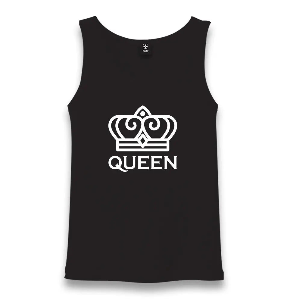 King And Queen - Queen Black Unisex Black Tank Top - Premium  from W.E.N.S. WIND - Just 6490! Shop now at W.E.N.S. WIND