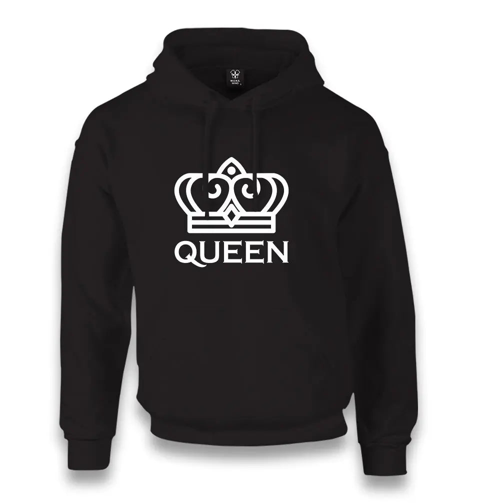 King And Queen - Queen Black Unisex Black Hoodie - Premium  from W.E.N.S. WIND - Just 11990! Shop now at W.E.N.S. WIND