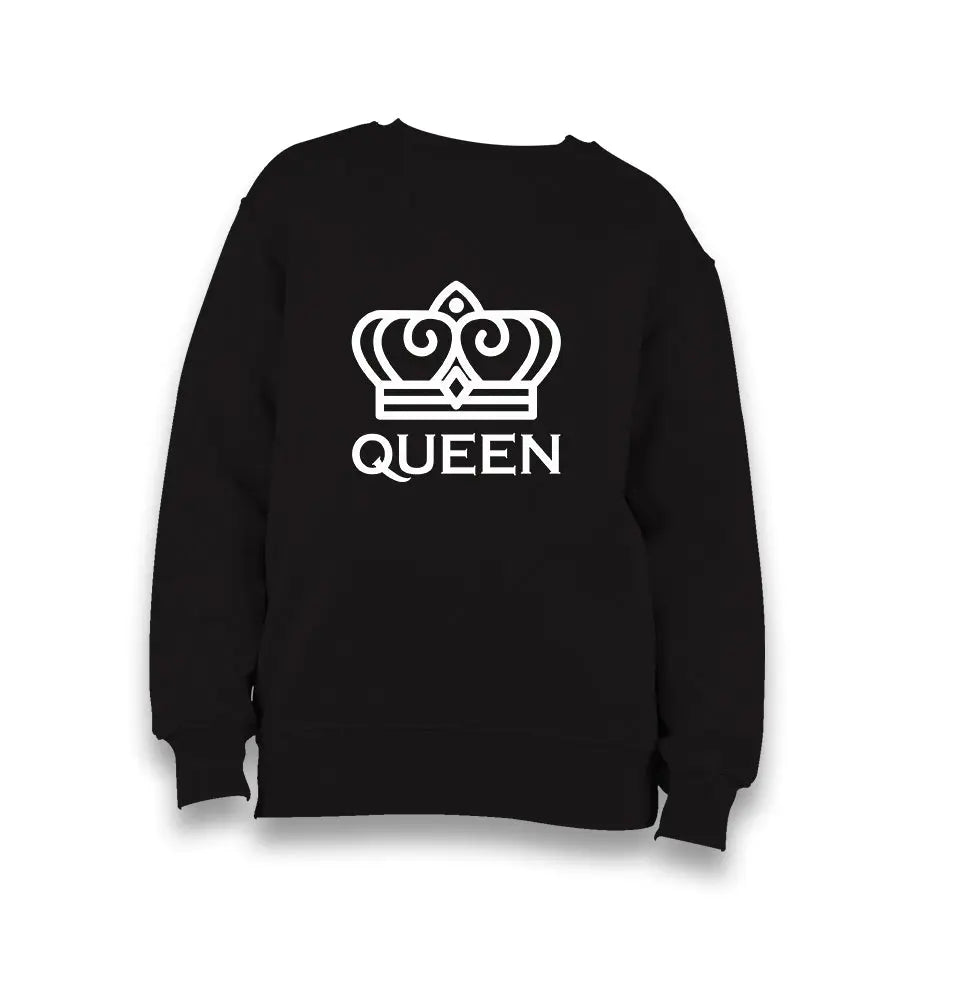 King And Queen - Queen Black Kid's Black Sweatshirt - Premium  from W.E.N.S. WIND - Just 7990! Shop now at W.E.N.S. WIND