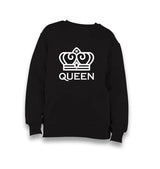 King And Queen - Queen Black Kid's Black Sweatshirt - Premium  from W.E.N.S. WIND - Just 7990! Shop now at W.E.N.S. WIND