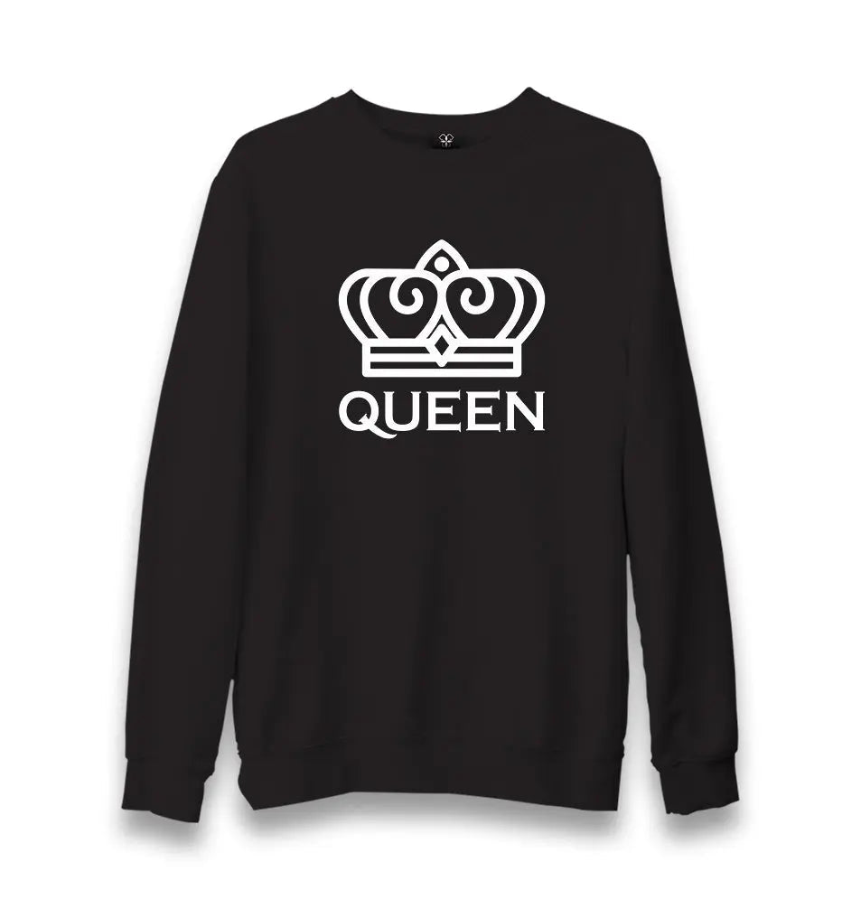 King And Queen - Queen Black Unisex Black Sweatshirt - Premium  from W.E.N.S. WIND - Just 10990! Shop now at W.E.N.S. WIND