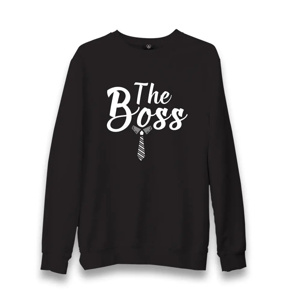 The Boss Unisex Black Sweatshirt - Premium  from W.E.N.S. WIND - Just 10990! Shop now at W.E.N.S. WIND