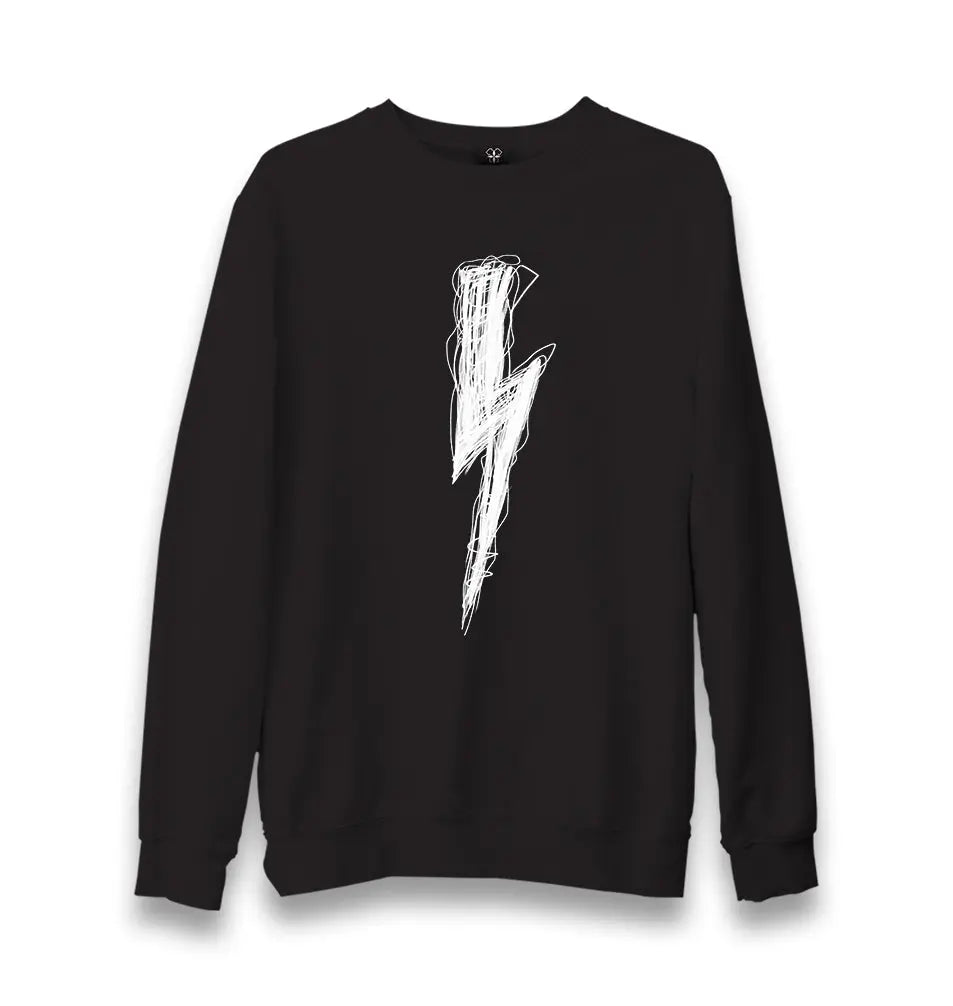 Lightning Unisex Black Sweatshirt - Premium  from W.E.N.S. WIND - Just 10990! Shop now at W.E.N.S. WIND