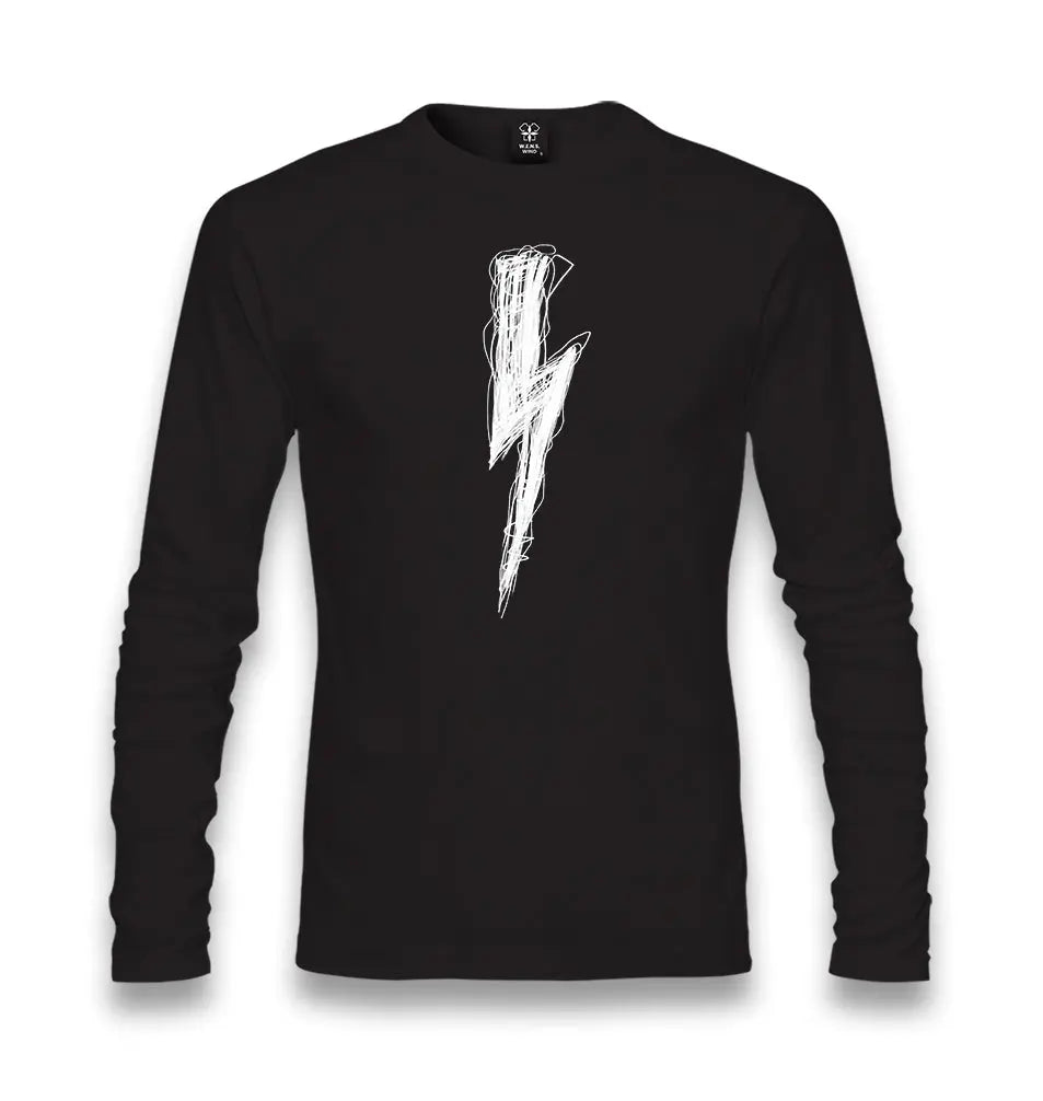 Lightning Unisex Black Longsleeve - Premium  from W.E.N.S. WIND - Just 7990! Shop now at W.E.N.S. WIND