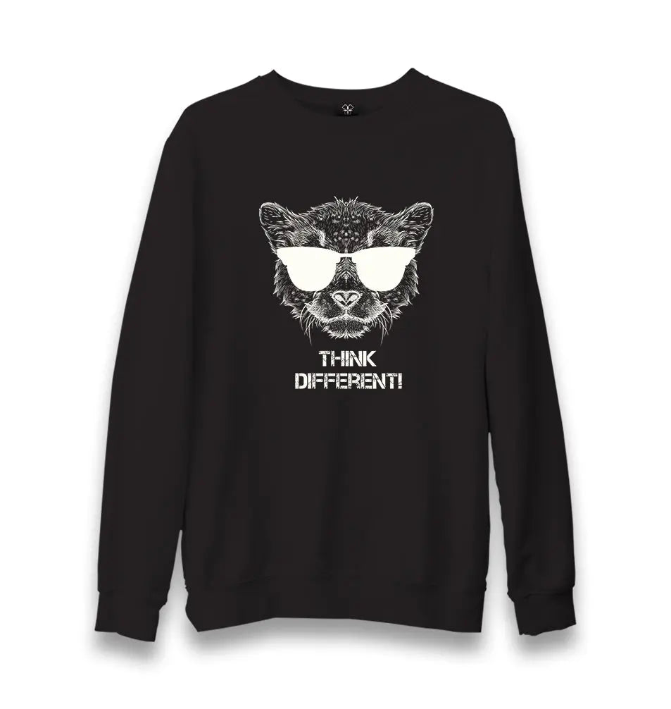Think Different Unisex Black Sweatshirt - Premium  from W.E.N.S. WIND - Just 10990! Shop now at W.E.N.S. WIND