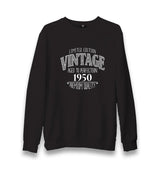 Vintage Premium 1950 Unisex Black Sweatshirt - Premium  from W.E.N.S. WIND - Just 10990! Shop now at W.E.N.S. WIND