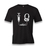 Music Addict Men's Black Tshirt - Premium  from W.E.N.S. WIND - Just 6490! Shop now at W.E.N.S. WIND