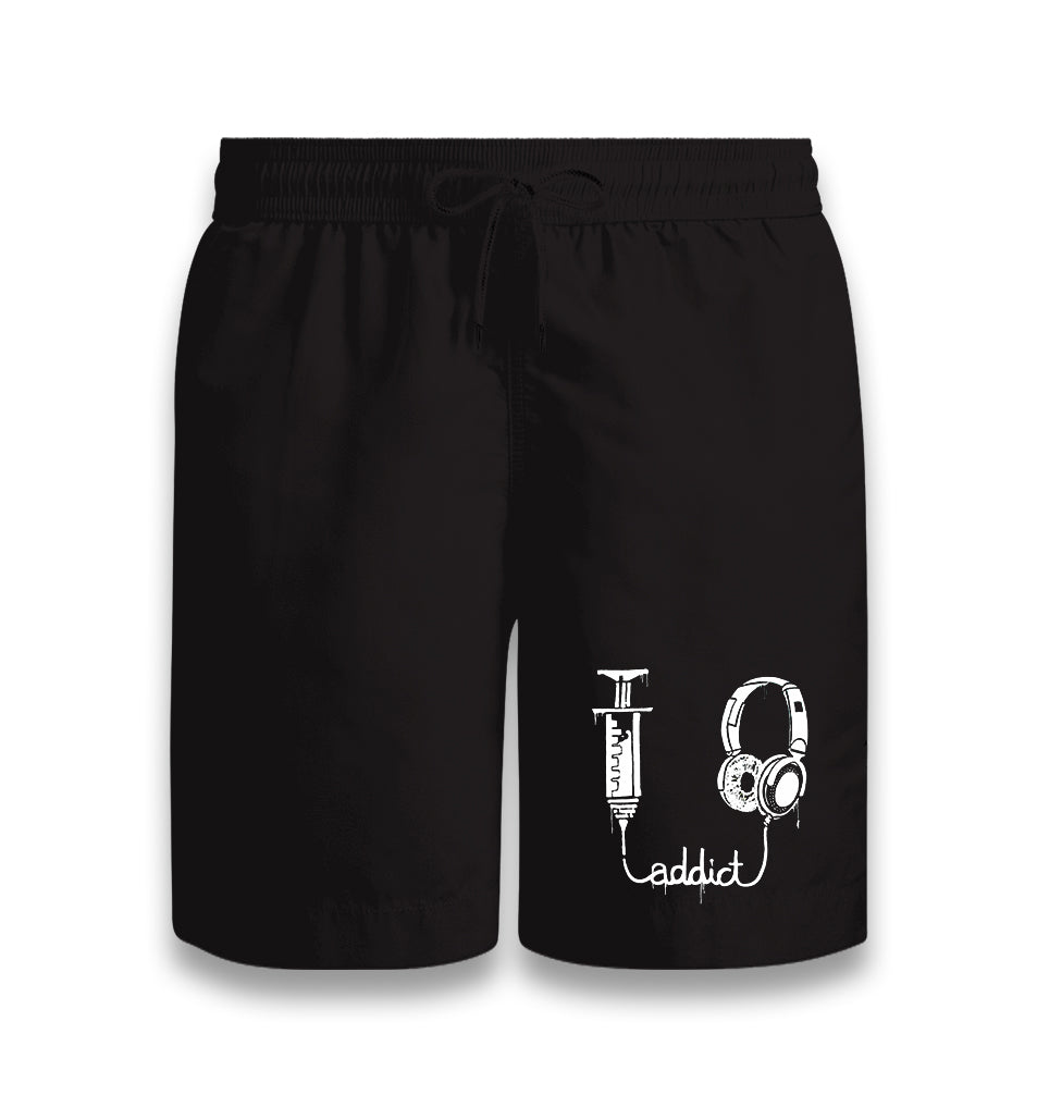 Music Addict Black Shorts - Premium  from W.E.N.S. WIND - Just 7990! Shop now at W.E.N.S. WIND