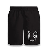 Music Addict Black Shorts - Premium  from W.E.N.S. WIND - Just 7990! Shop now at W.E.N.S. WIND