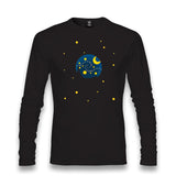 Planet And Moon Unisex Black Longsleeve - Premium  from W.E.N.S. WIND - Just 7990! Shop now at W.E.N.S. WIND