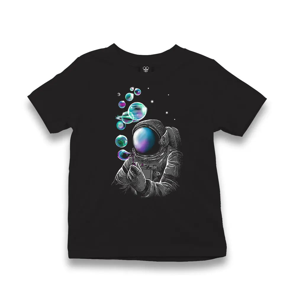 Space Balloon Kid's Black T-shirt - Premium  from W.E.N.S. WIND - Just 5990! Shop now at W.E.N.S. WIND