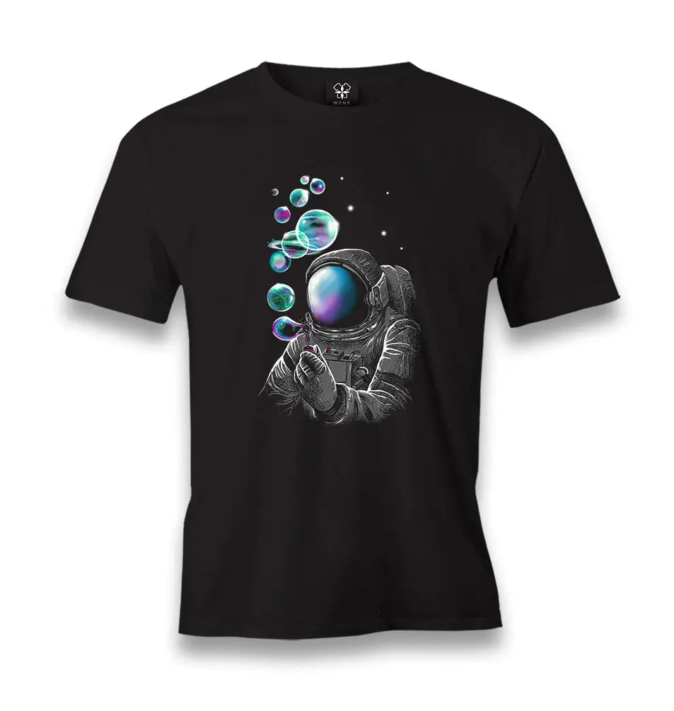 Space Balloon Men's Black Tshirt - Premium  from W.E.N.S. WIND - Just 6490! Shop now at W.E.N.S. WIND