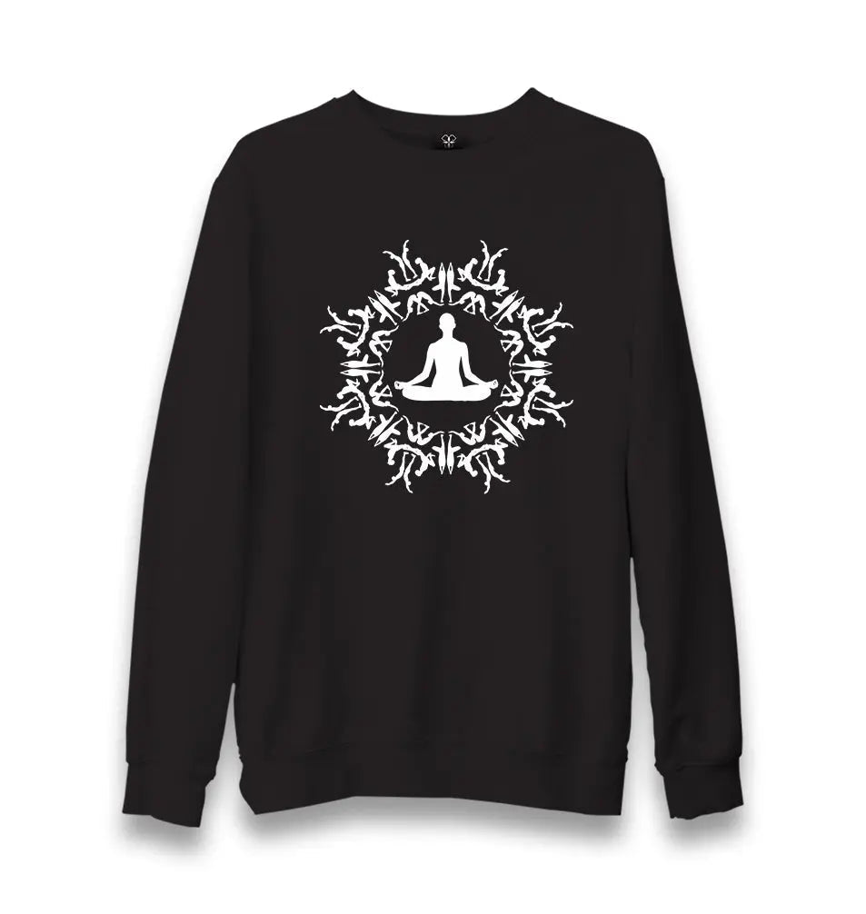 Yoga - Chakra Unisex Black Sweatshirt - Premium  from W.E.N.S. WIND - Just 10990! Shop now at W.E.N.S. WIND