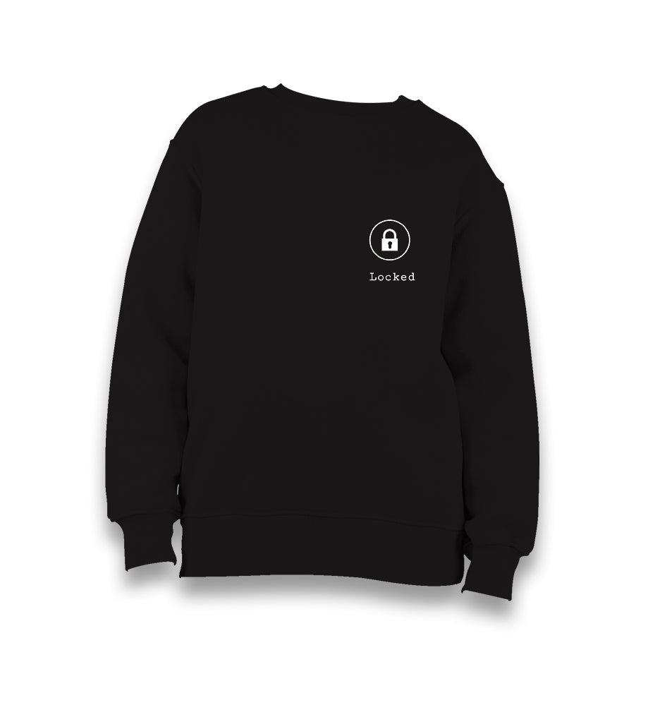 Heart - Locked Kid's Black Sweatshirt - Premium  from W.E.N.S. WIND - Just 7990! Shop now at W.E.N.S. WIND