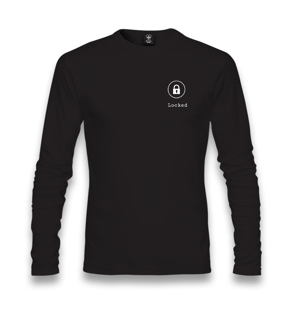 Heart - Locked Unisex Black Longsleeve - Premium  from W.E.N.S. WIND - Just 7990! Shop now at W.E.N.S. WIND