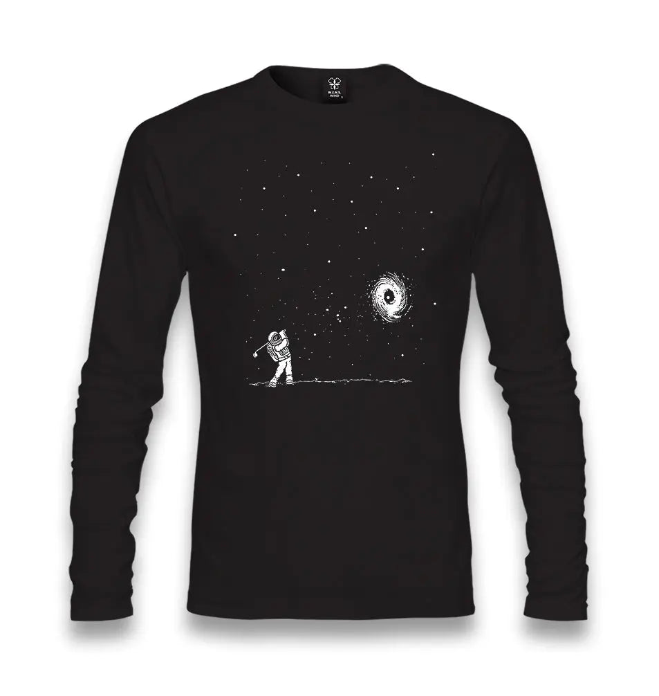 Space - Golf Unisex Black Longsleeve - Premium  from W.E.N.S. WIND - Just 7990! Shop now at W.E.N.S. WIND