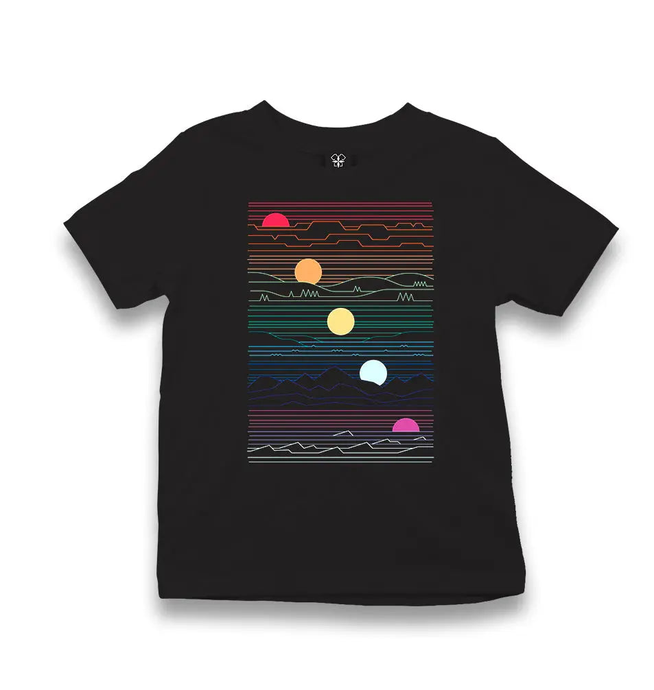 Sunset In Waves Kid's Black T-shirt - Premium  from W.E.N.S. WIND - Just 5990! Shop now at W.E.N.S. WIND