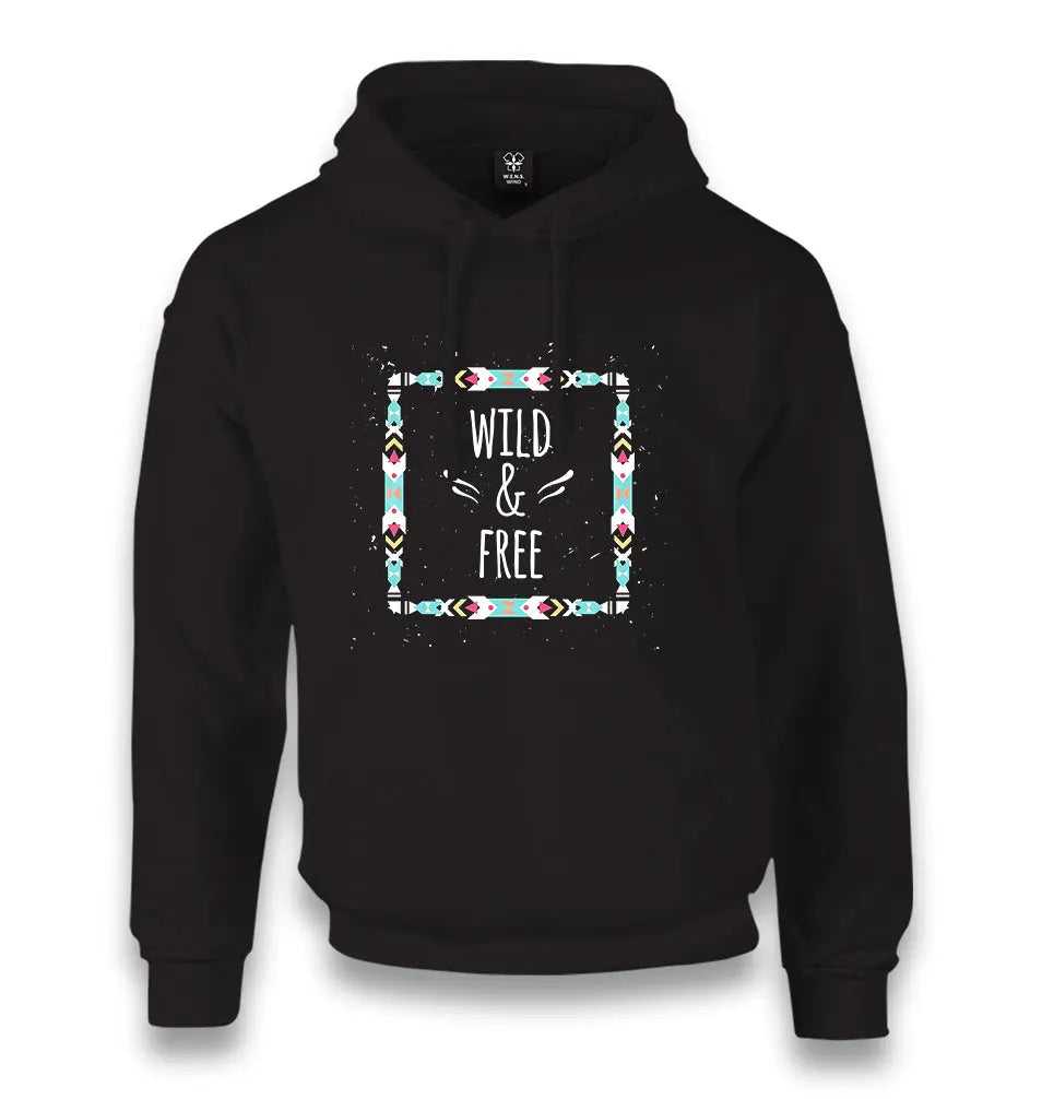 Wild And Free Unisex Black Hoodie - Premium  from W.E.N.S. WIND - Just 11990! Shop now at W.E.N.S. WIND