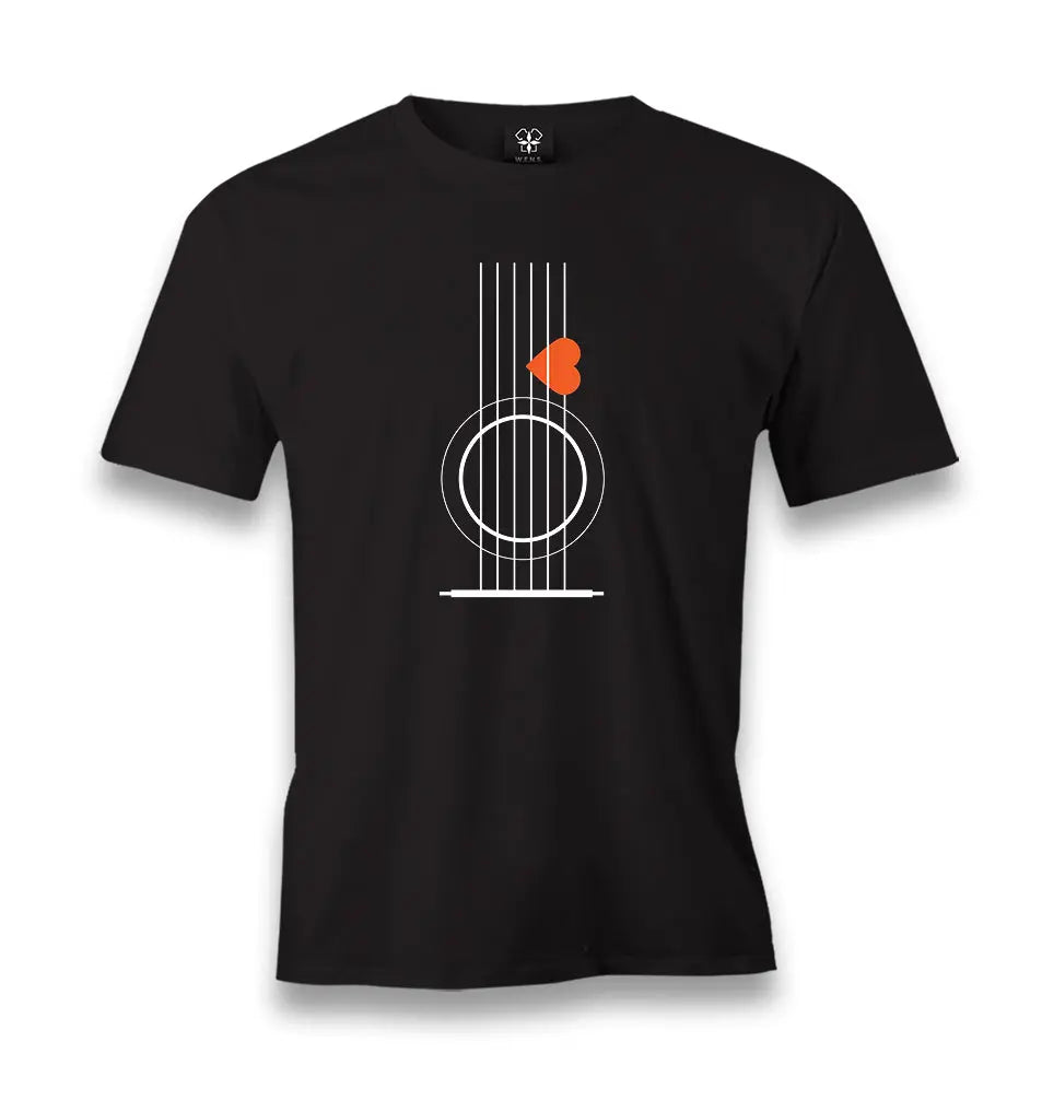 Guitar - Pena Heart Men's Black Tshirt - Premium  from W.E.N.S. WIND - Just 6490! Shop now at W.E.N.S. WIND