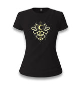 Snake And Moon Women's Black T-shirt - Premium  from W.E.N.S. WIND - Just 6490! Shop now at W.E.N.S. WIND