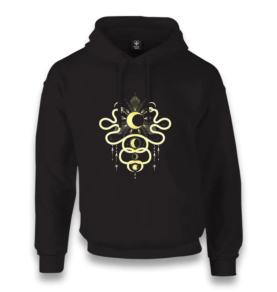 Snake And Moon Unisex Black Hoodie - Premium  from W.E.N.S. WIND - Just 11990! Shop now at W.E.N.S. WIND