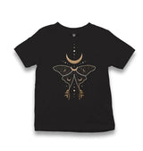 Butterfly And Moon Kid's Black T-shirt - Premium  from W.E.N.S. WIND - Just 5990! Shop now at W.E.N.S. WIND