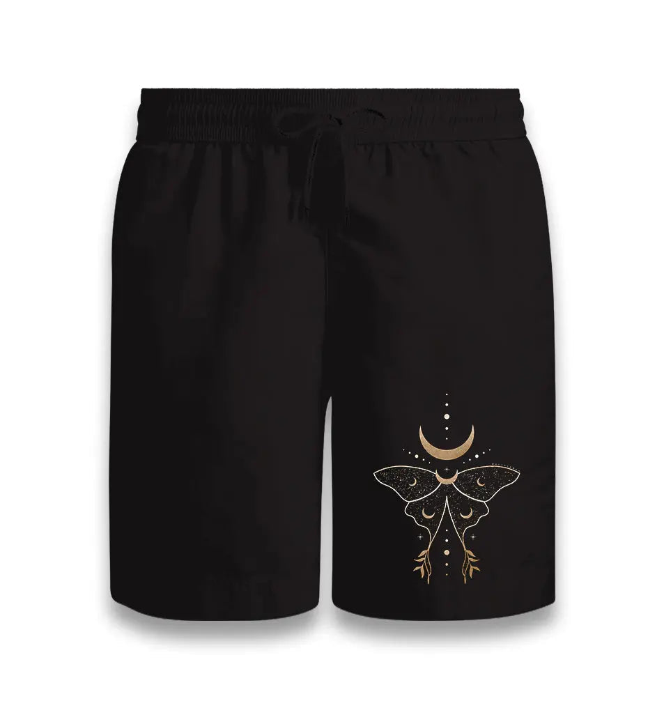 Butterfly And Moon Black Shorts - Premium  from W.E.N.S. WIND - Just 7990! Shop now at W.E.N.S. WIND