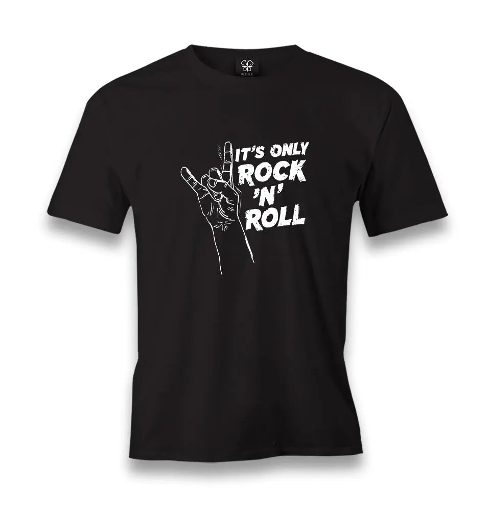 Its Rock N Roll Men's Black Tshirt - Premium  from W.E.N.S. WIND - Just 6490! Shop now at W.E.N.S. WIND