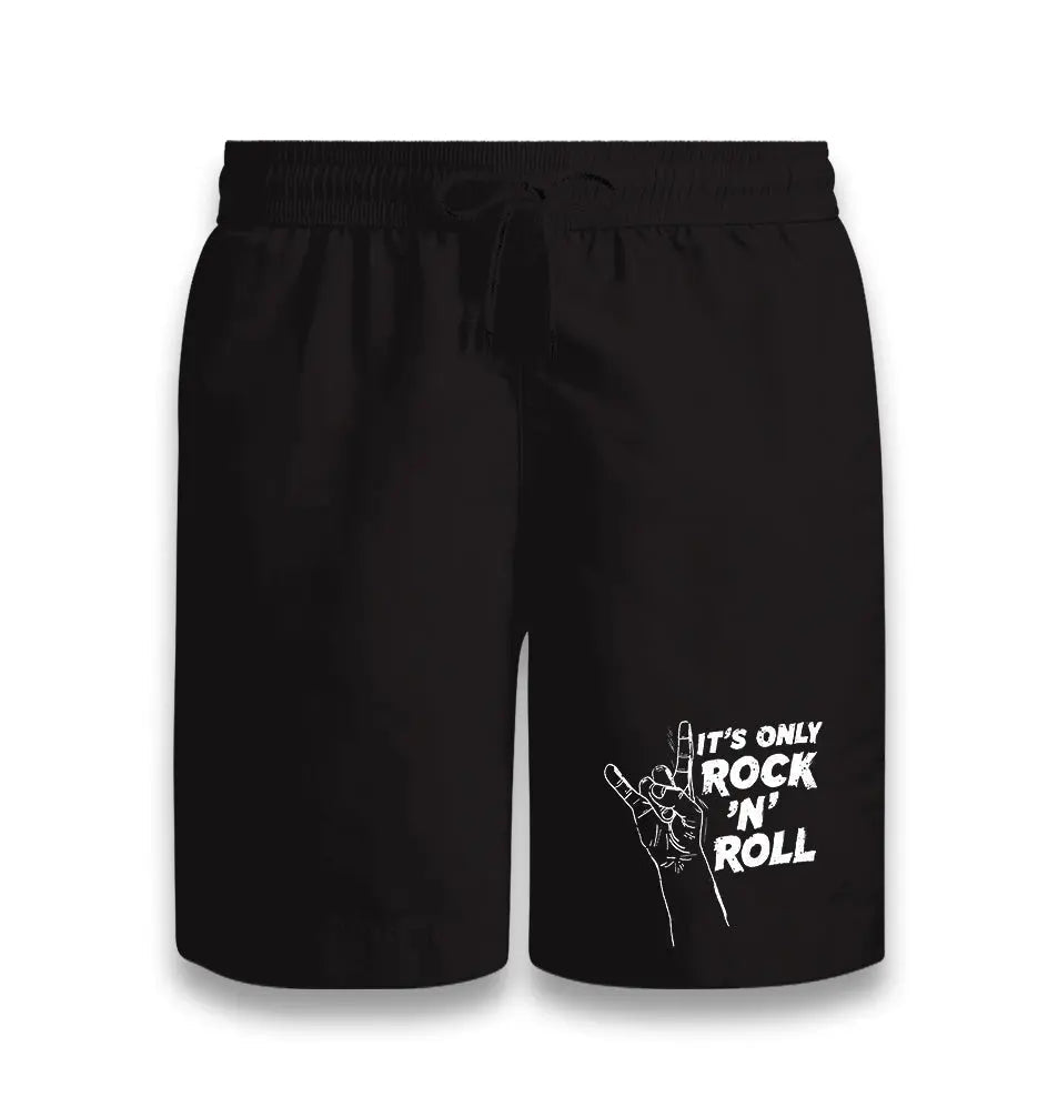 Its Rock N Roll Black Shorts - Premium  from W.E.N.S. WIND - Just 7990! Shop now at W.E.N.S. WIND